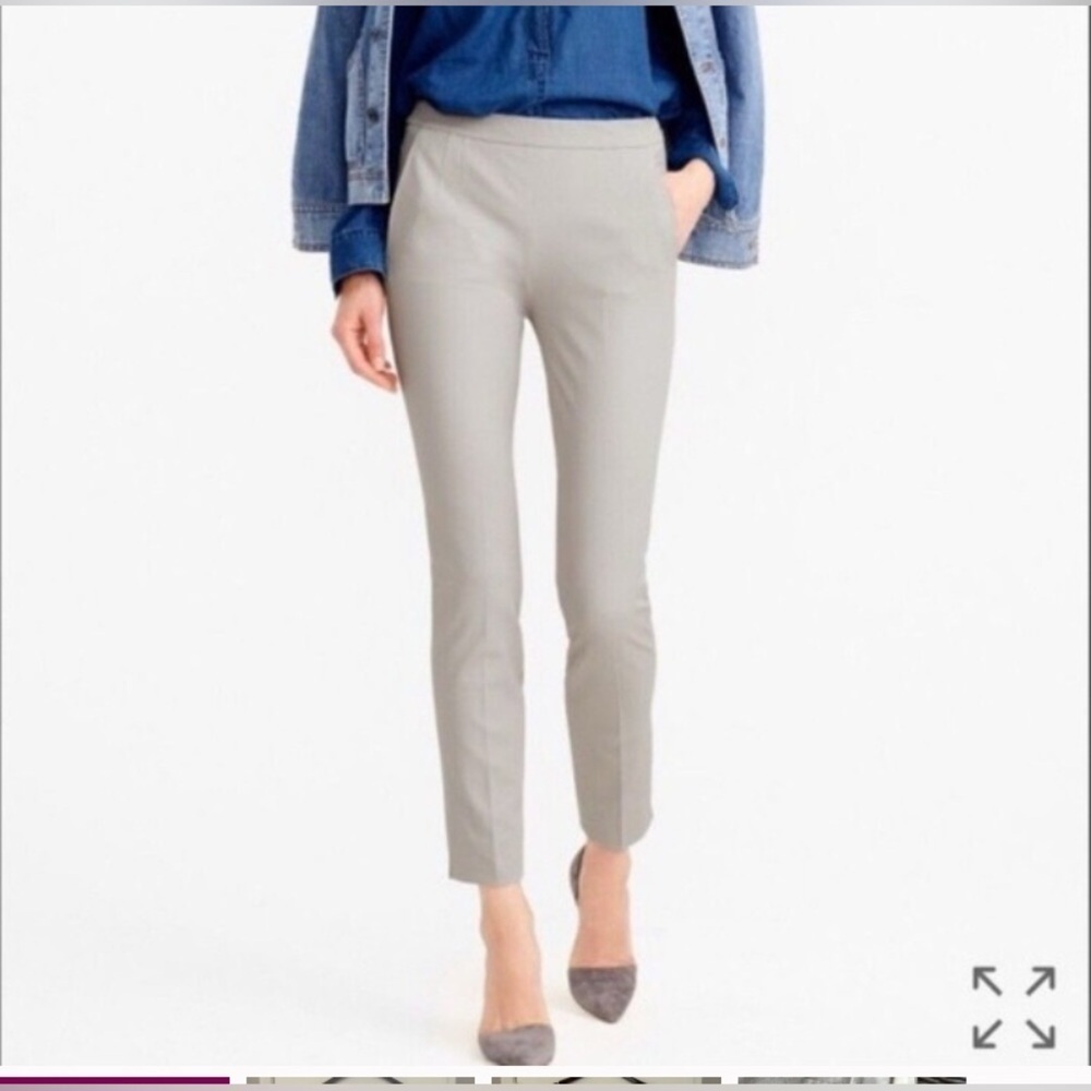 J. Crew Martie Khaki Stretch Cropped Pants NWT - SZ 4 Tall